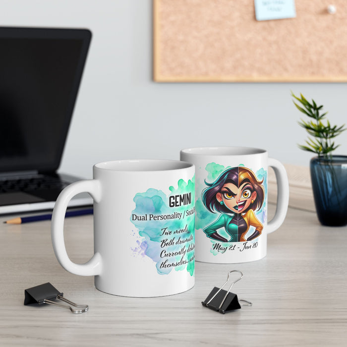 Gemini Zodiac Mug – Funny Astrology Coffee Cup, Gemini Gift, Horoscope Birthday