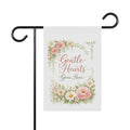 Gentle Hearts Grow Here Garden Flag Floral Inspirational Yard Decor House Banner