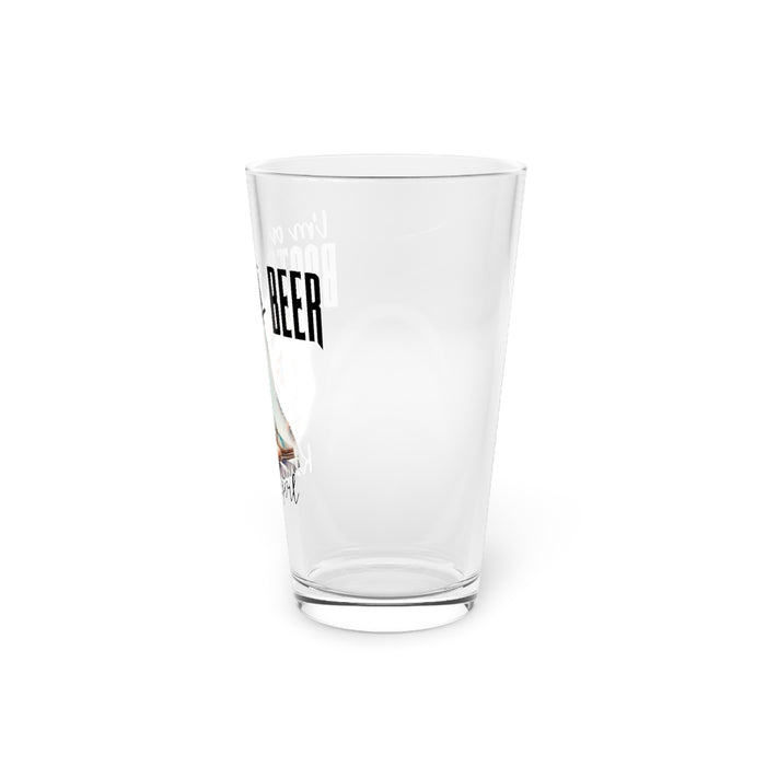 Gift for Cowgirls Boots and Beer Pint Glass, 16oz