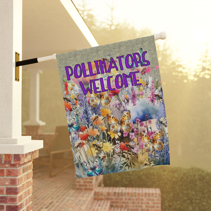 Gifts for Gardeners Pollinators Welcome Garden Flag House Banner