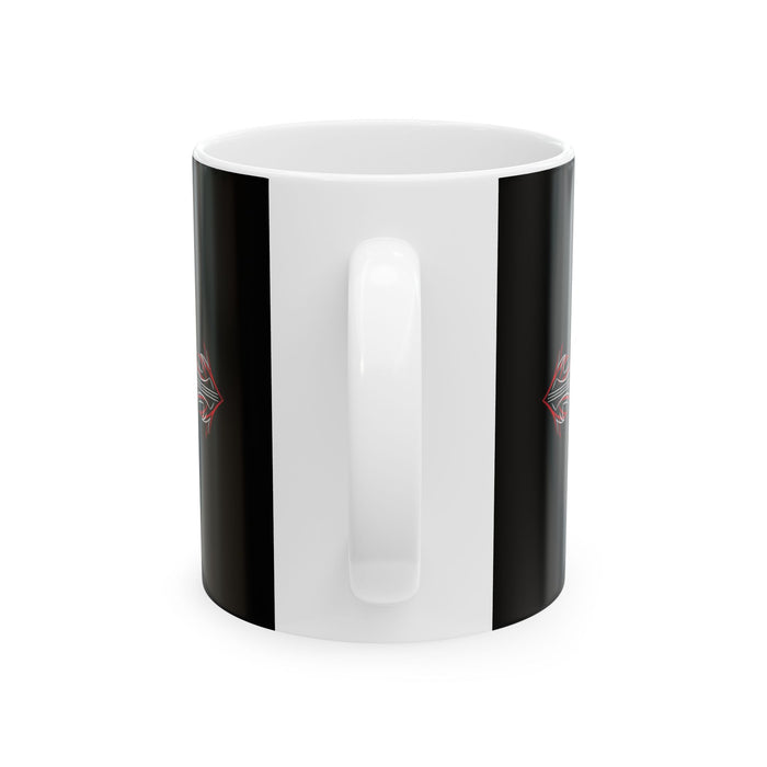 Gifts for Gearhead Personalized Custom Black Coffee Mug Car Photo Name Pinstripe