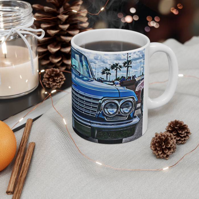 Gifts for Gearheads, 1962 Chevrolet Impala, Ceramic Hot Rod Coffee Mug 11oz, Hot Rod Mug