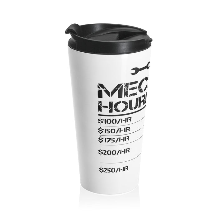 Gifts for Gearheads Funny Mechanic Rates Stainless Steel Travel Mug 15 oz with Lid