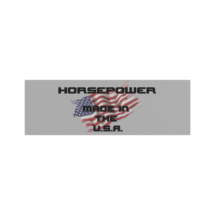 Gifts for Gearheads Horsepower Made In the USA Metal Art Sign - Indoor Use Aluminum Rectangle
