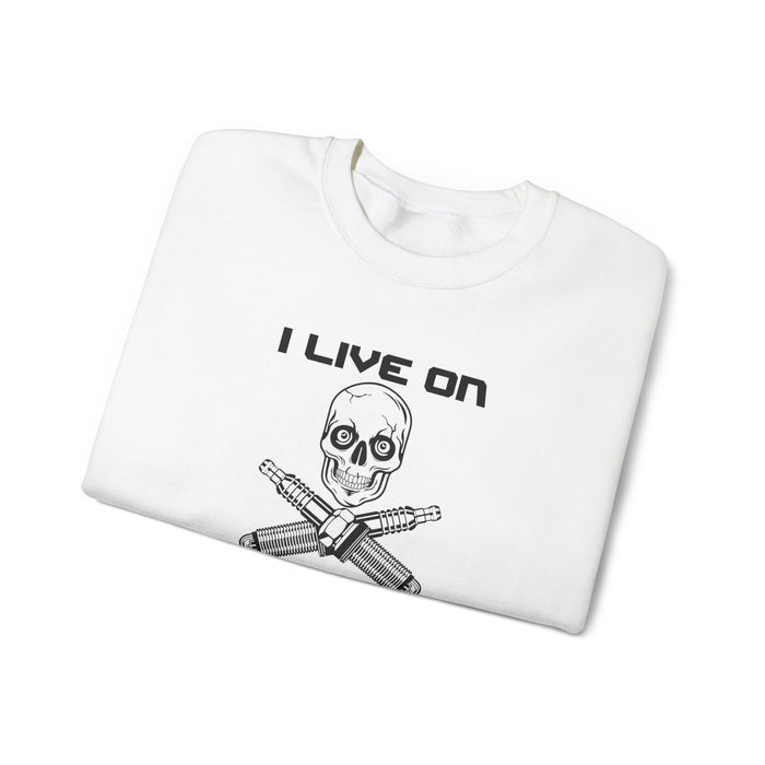 Gifts for Gearheads Octane and Caffeine Unisex Heavy Blend™ Crewneck Sweatshirt
