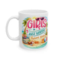 Girls Just Wanna Have Sun Mug  Summer Beach Lover Gift Tropical Coffee Cup