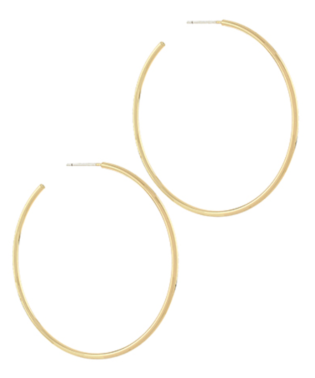 Gold 50mm Metal Hoops