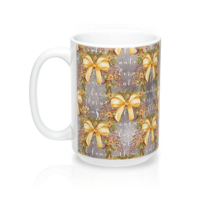 Gold Bow Coffee Mug 15oz