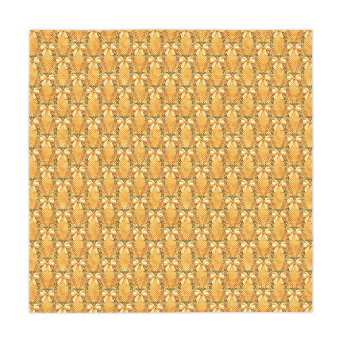 Gold Bow Pattern Tablecloth Holiday Décor