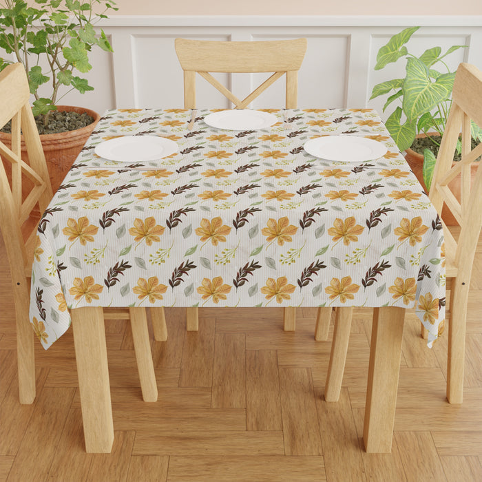 Gold Fall Leaves Tablecloth  Décor Autumn Thanksgiving
