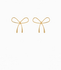 Gold Wire Bow Tie Earring