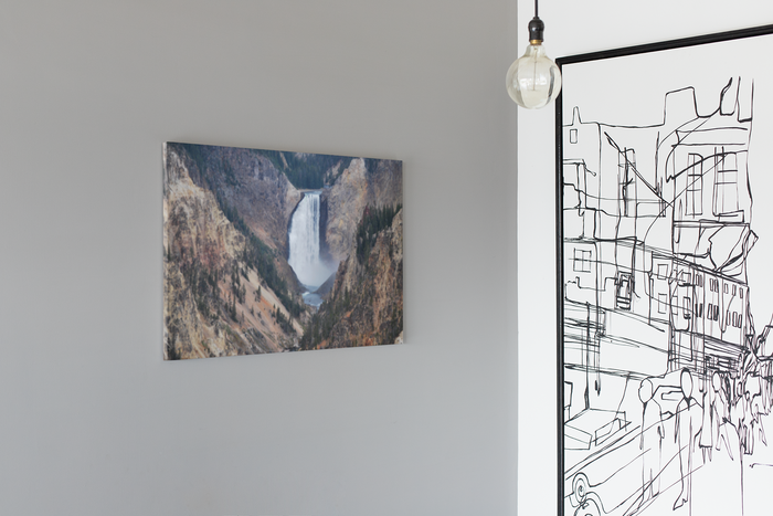 Grand Canyon of the Yellowstone National Park Waterfalls Art Canvas Print 3 Sizes