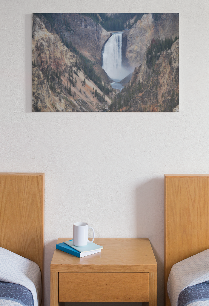 Grand Canyon of the Yellowstone National Park Waterfalls Art Canvas Print 3 Sizes