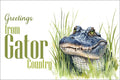 Greetings from Gator Country Greeting Card | 4x6 Florida Alligator NoteCard
