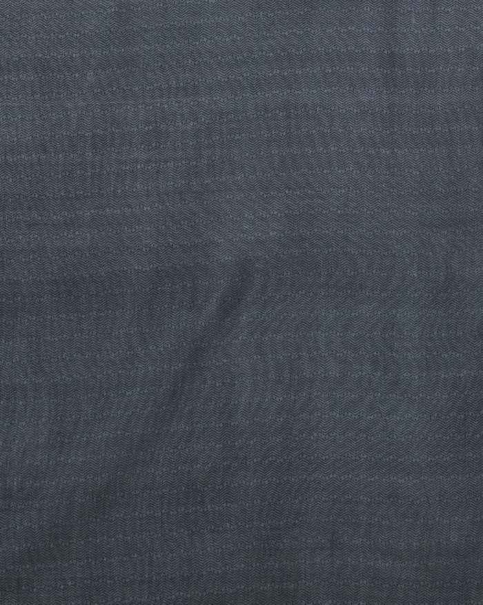 Indiehaat | Kashmiri Silk Printed Saree Dark Grey & Teal
