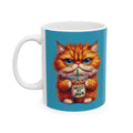 Grouchy Tabby Cat Coffee Mug Funny Angry Kitty Cup | Need My Java Morning Gift