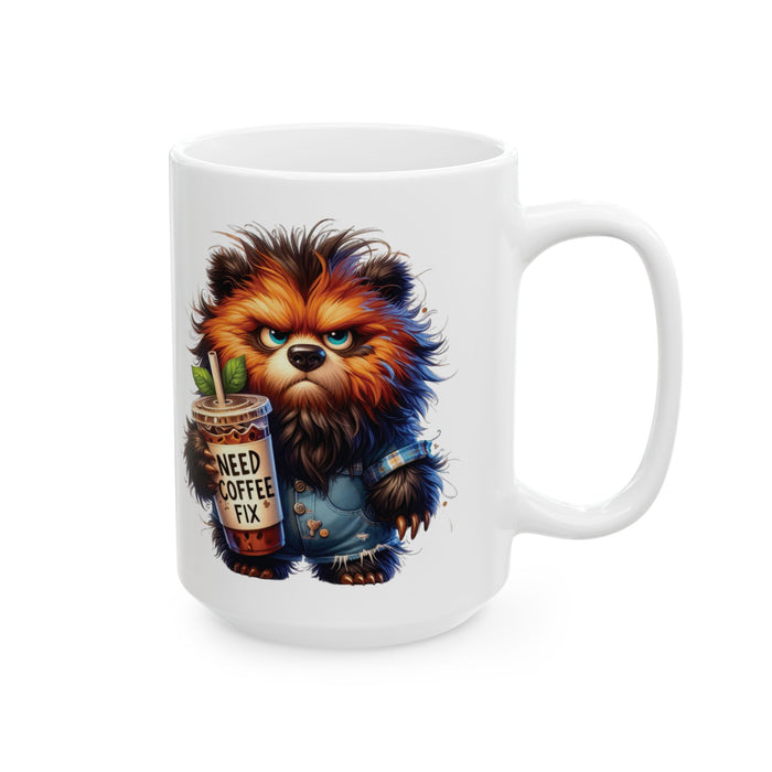 Grumpy  Bear Coffee Mug – Funny Animal Cup | 11oz & 15oz Iced Coffee Lover Gift