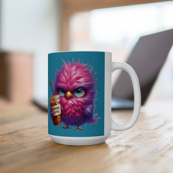 Grumpy Bird Coffee Mug, Funny Bird Ceramic Cup, Cute Gift Coffee Lovers