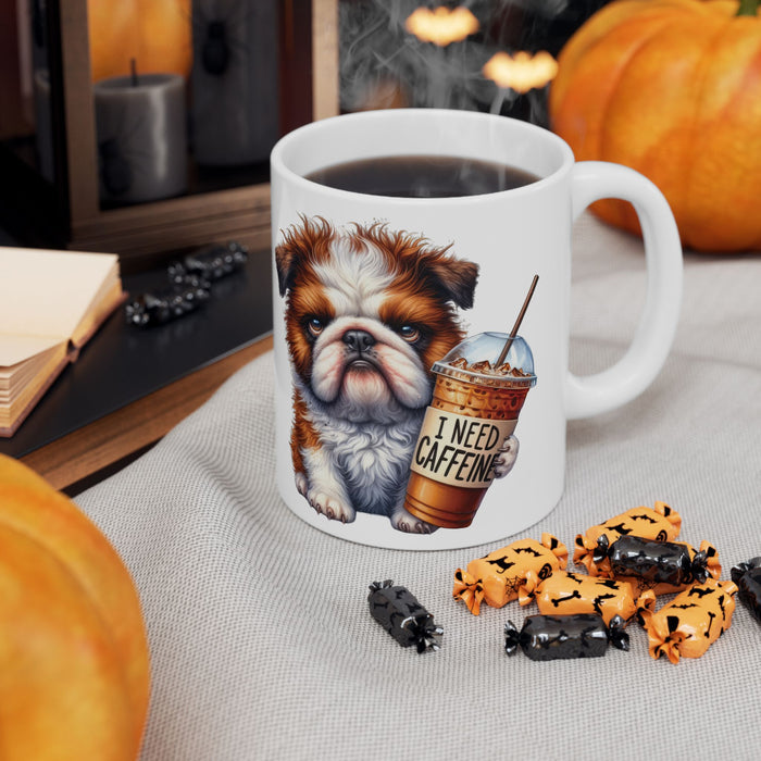 Grumpy Dog Coffee Mug – Funny Puppy Cup | Cute Iced Coffee Lover Morning Gift