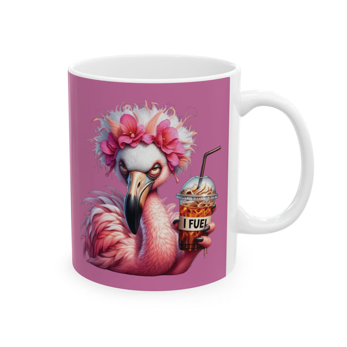 Grumpy Flamingo Coffee Mug – Funny Tropical Bird Cup | Iced Coffee Lover Gift