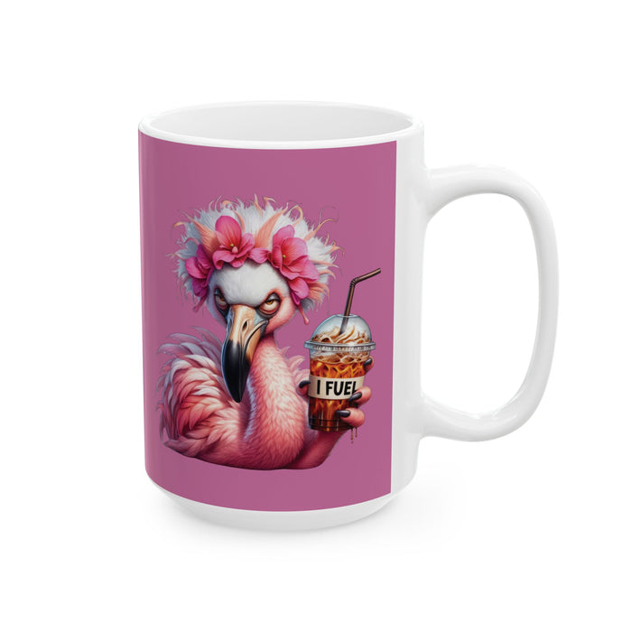Grumpy Flamingo Coffee Mug – Funny Tropical Bird Cup | Iced Coffee Lover Gift