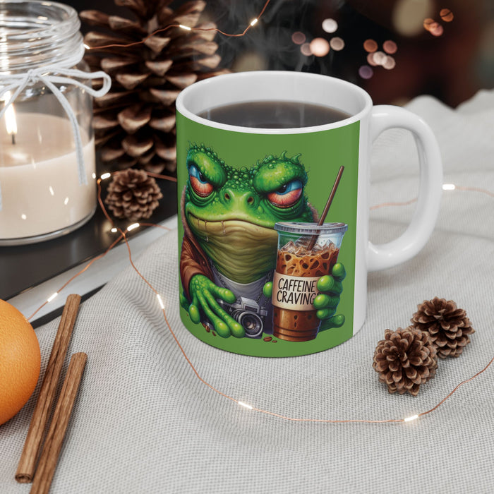 Grumpy Frog Coffee Mug Funny Animal Cup Caffeine Lover Iced Coffee Morning Gift