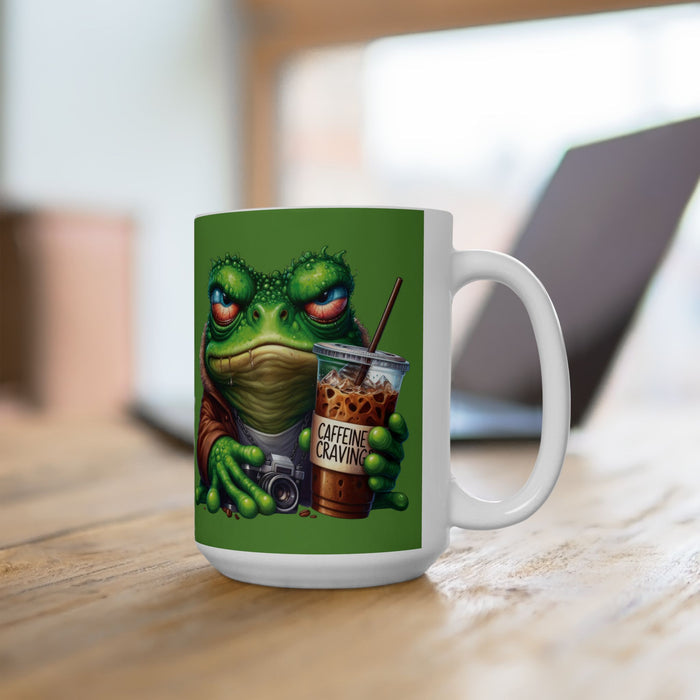 Grumpy Frog Coffee Mug Funny Animal Cup Caffeine Lover Iced Coffee Morning Gift