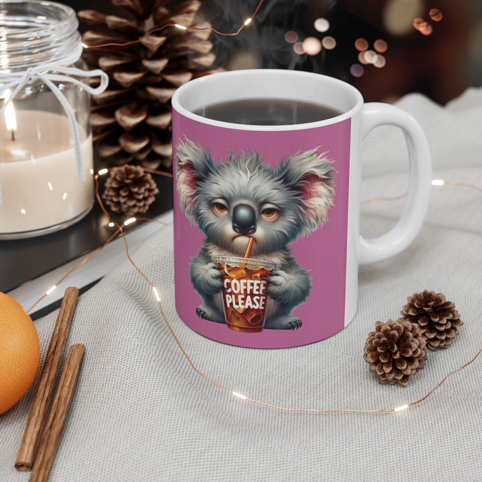 Grumpy Koala Coffee Mug – Funny Cute Animal Cup | Iced Coffee Lover Morning Gift