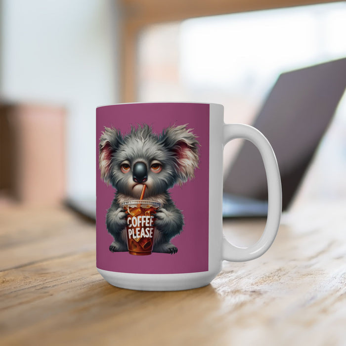 Grumpy Koala Coffee Mug – Funny Cute Animal Cup | Iced Coffee Lover Morning Gift