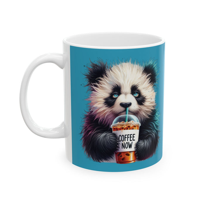 Grumpy Panda Coffee Mug – Funny Cute Animal Cup | Coffee Now Morning Gift