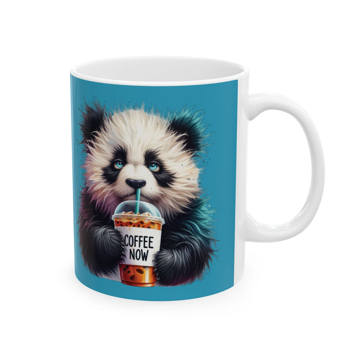 Grumpy Panda Coffee Mug – Funny Cute Animal Cup | Coffee Now Morning Gift
