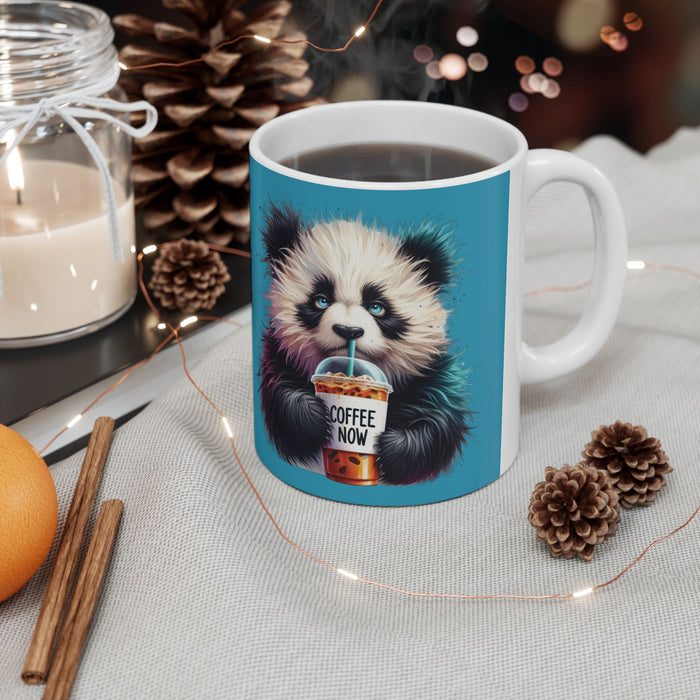 Grumpy Panda Coffee Mug – Funny Cute Animal Cup | Coffee Now Morning Gift