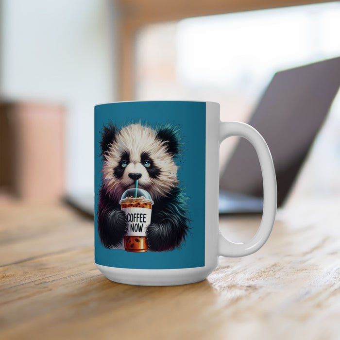 Grumpy Panda Coffee Mug – Funny Cute Animal Cup | Coffee Now Morning Gift