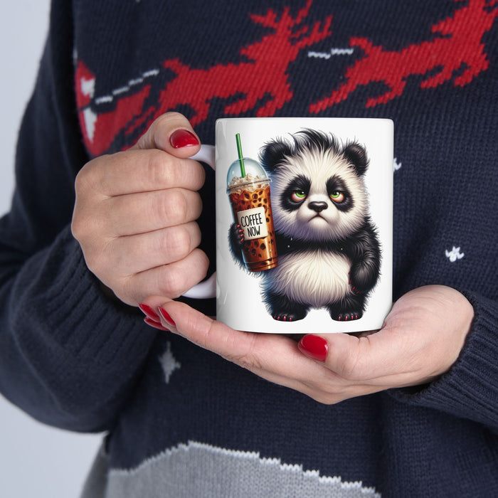 Grumpy Panda Coffee Mug – Funny Cute Animal Cup | Morning Iced Coffee Lover Gift