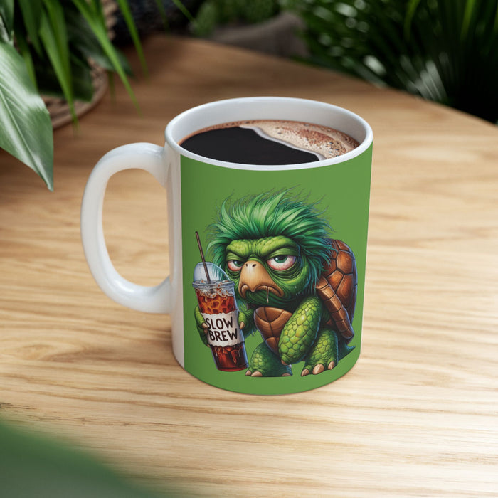 Grumpy Turtle Coffee Mug – Funny Slow Brew Animal Cup | Iced Coffee Lover Gift
