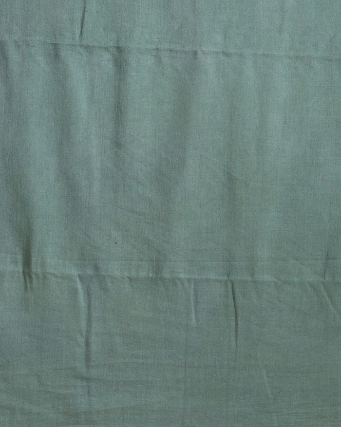 Gulmohar Slub Linen Dark Green Unstitched Suit (T+B+D)