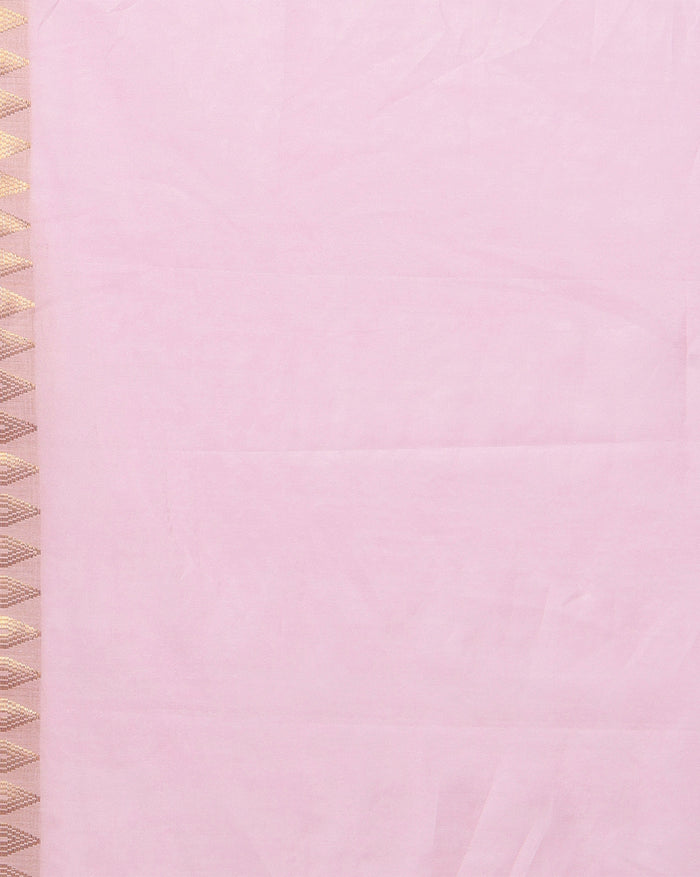 Handcrafted Colorful Kota Silk Pink Jacquard Saree