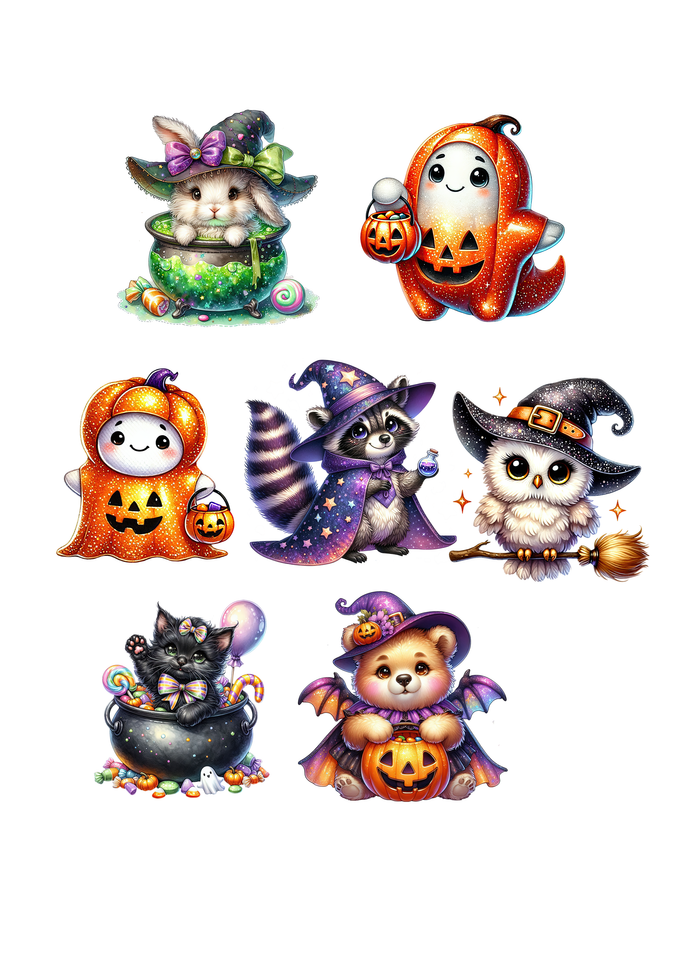 Handmade Stickers for Laptops, Journals, Notebooks, Scrapbooks Halloween