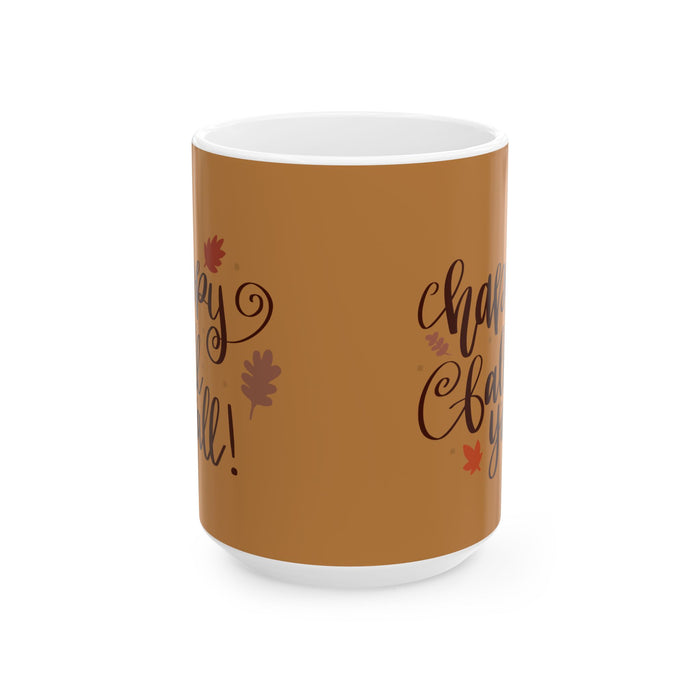 Happy Fall Autumn Harvest White Ceramic Coffee Mug