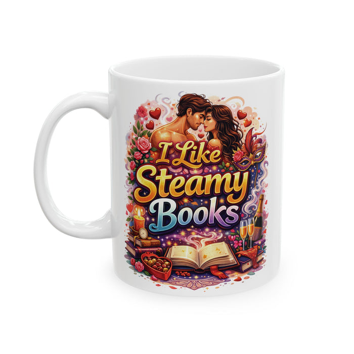I Like Steamy Books Mug Romance Reader Gift Book Lover Coffee Cup