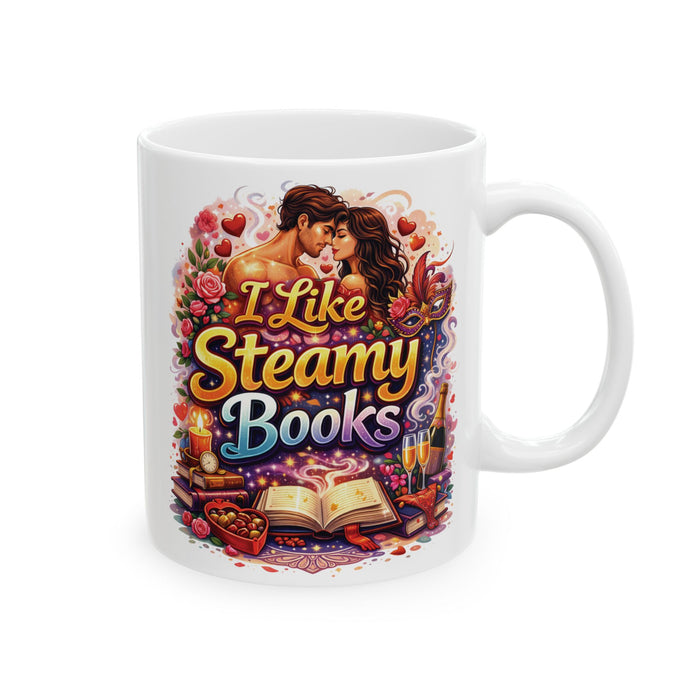 I Like Steamy Books Mug Romance Reader Gift Book Lover Coffee Cup