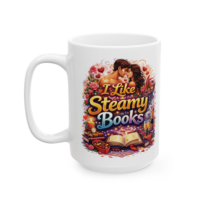 I Like Steamy Books Mug Romance Reader Gift Book Lover Coffee Cup
