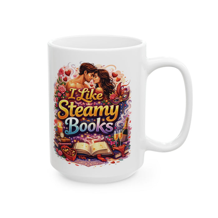 I Like Steamy Books Mug Romance Reader Gift Book Lover Coffee Cup