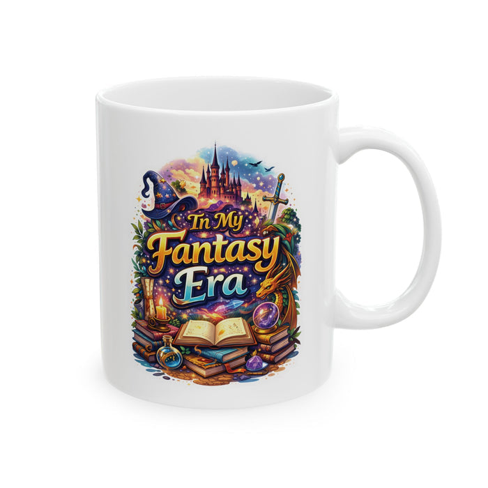 In My Fantasy Era Coffee Mug Fantasy Book Lover Gift Dragon Magic Reader Cup