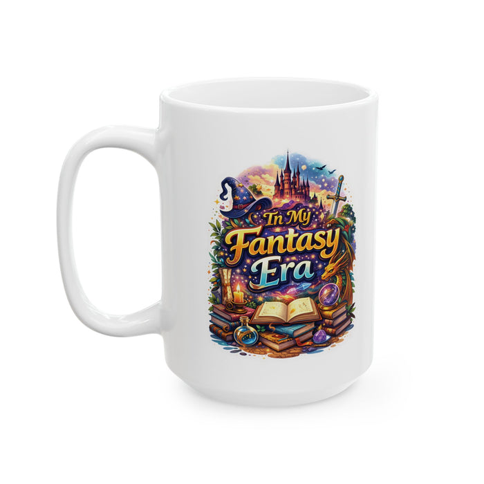 In My Fantasy Era Coffee Mug Fantasy Book Lover Gift Dragon Magic Reader Cup