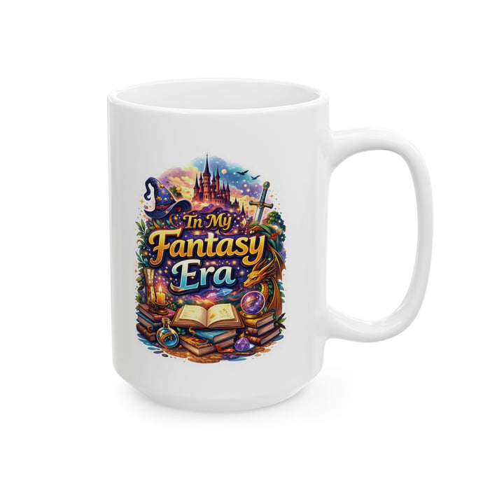 In My Fantasy Era Coffee Mug Fantasy Book Lover Gift Dragon Magic Reader Cup