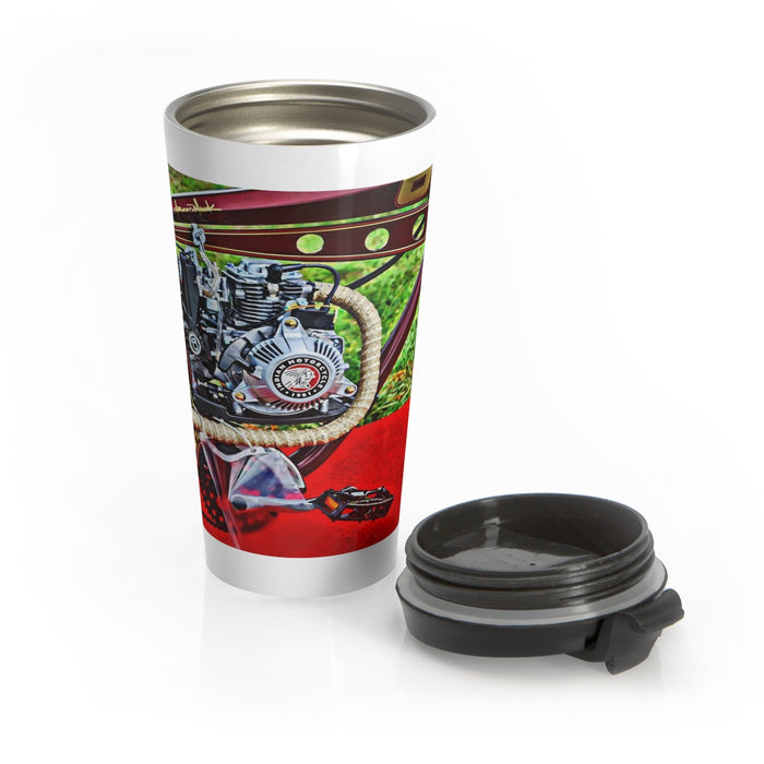 Indian Motorcycle Bicycle Motor Stainless Steel Travel Mug 15 oz