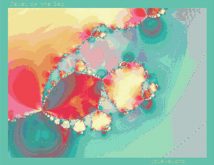 Jewel of the Sea Fractal, Counted Cross Stitch Pattern, Download Printable