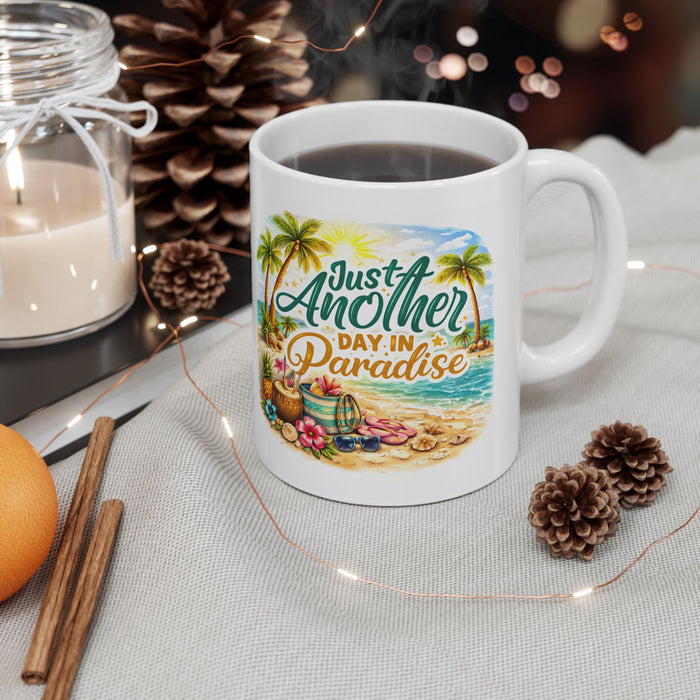 Just Another Day in Paradise Mug  Tropical Beach Lover Gift  Summer Coffee Cup