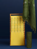Katan Silk Embroidered Yellow & Green Suit (T+B+D)